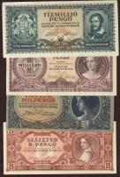 19db klf pengő/infla bankjegy T:I-,II+ Csak egyszer hajtott (többsége),II