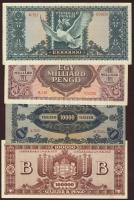 19db klf pengő/infla bankjegy T:I-,II+ Csak egyszer hajtott (többsége),II