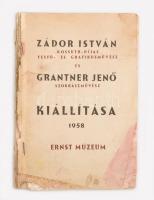 1929-60 Vegyes Kiállítási katalógus, 8db ebből az egyik Zádor István aláírással, különböző méretben ...