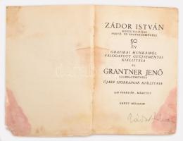 1929-60 Vegyes Kiállítási katalógus, 8db ebből az egyik Zádor István aláírással, különböző méretben ...