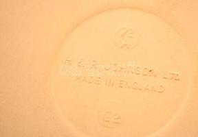 H-R Johnson dísztál fém kerettel, jelzett, d:24cm