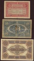 Kis korona tétel 1917. 2K T:III+ 1919. 10K T:IV + 1920. 100K T:II