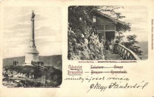 Brassó, Kronstadt, Brasov; Árpád szobor, Bethlen barlang / statue, cave
