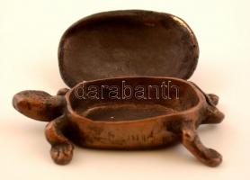 Réz teknős ékszertartó, 11x7cm