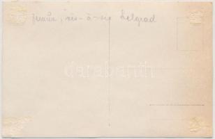 1915 Zimony látképe a Szerbia elleni hadjárat idején, eredeti fotó a Millenniumi emlékmű tornyából; ...