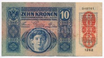 1915. 10K piros "DEUTSCHÖSTERREICH" felülbélyegzéssel T:III