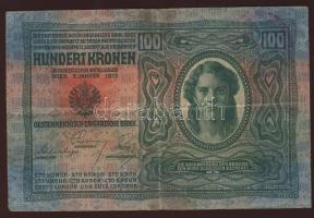 1912. 100K piros "Magyarország" körbélyegzővel T:II/III