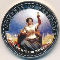 Libéria 2001. 10$ "Szabadság pillanatai - Női egyenjogúság 1866." multicolor T:PP ujjlenyomat Liberia 2001. 10 Dollars "Moments of Freedom - Equal rights for women 1866" multicolor C:PP fingerprint