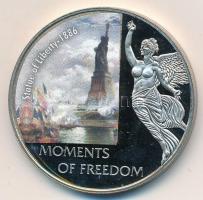 Libéria 2006. 10$ "Szabadság pillanatai-Szabadságszobor 1886" multicolor T:PP ujjlenyomat Liberia 2006. 10 Dollars "Moments of Freedom-Statue of Liberty 1886" multicolor C:PP fingerprint