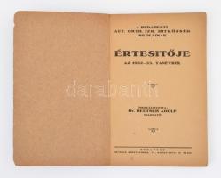 1933-1947 Budapesti Autonóm Ortodox Izraelita Hitközség Iskoláinak Értesítői, 1945-1946, 1944-45-ös ...