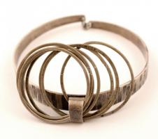 Ezüst(Ag) karkötő, jelzett, d: 7 cm, nettó: 24,8 g