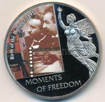 Libéria 2006. 10$ "Szabadság pillanatai-A Mozi születése 1895" multicolor T:PP ujjlemyomat Liberia 2006. 10 Dollars "Moments of Freedom-Birth of the Movies 1895" multicolor C:PP fingerprint