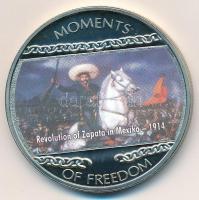 Libéria 2004. 10$ "Szabadság pillanatai - Zapata forradalma Mexikóban 1914" multicolor T:PP ujjlenyomat Liberia 2004. 10 Dollars "Moments of Freedom-Revolution of Zapata in Mexico 1914" multicolor C:PP fingerprint