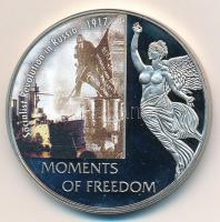 Libéria 2006. 10$ "Szabadság pillanatai-Októberi szocialista forradalom 1917." multicolor T:PP ujjlenyomat Liberia 2006. 10 Dollars "Moments of Freedom-Socialist Revolution in Russia 1917" multicolor C:PP fingerprint