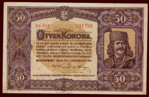 1920. 50K "Orell Füssli" T:II-