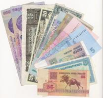 Vegyes: 12db-os bankjegy és játékpénz, közte Ausztria 1944. 1Sh, Suriname 2000. 10G T:I-III