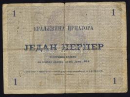 Montenegro 1914. 1P T:III/IV