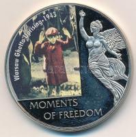 Libéria 2006. 10$ "Szabadság pillanatai - Varsói gettólázadás 1943" multicolor T:PP ujjlenyomat Liberia 2006. 10 Dollars "Moments of Freedom - Warsaw Ghetto uprising 1943" multicolor C:PP fingerprint