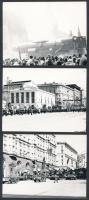 1967 Moszkva, Ünnepségek május elsejében, 3 db fotó, 9x12 cm / 1967 Moscow, 3 photos, 9x12 cm