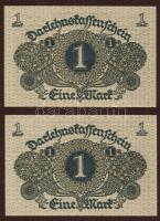Német Birodalom/Weimári Köztársaság 1920. 1M(2x) egymásutáni sorszámokkal T:I