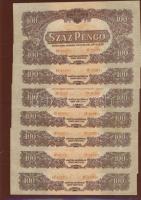 1944. 100P "V.H."(12x) egymásutáni ill. kevés ugrású sorszámokkal több részletben T:I,I-(kevés)