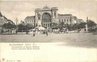 Budapest VII. Központi pályaudvar, Baross szobor, villamos