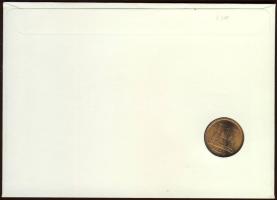 Nigéria 1986. 30K "tánc" bélyeg/1974. 1K "címer" fémpénz érmés borítékon