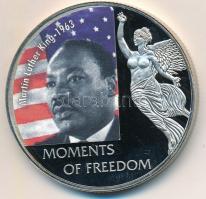 Libéria 2006. 10$ "Szabadság pillanatai-Martin Luther King 1963" multicolor T:PP ujjlenyomat Liberia 2006. 10 Dollars "Moments of Freedom-Martin Luther King 1963" multicolor C:PP fingerprint