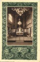 1038-1938 Budapest I. Szent István kápolnája a királyi várban, belső, díszes lap (EK)