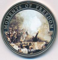 Libéria 2001. 10$ "Szabadság pillanatai - Prágai tavasz 1968" multicolor T:PP felületi karc Liberia 2001. 10 Dollars "Moments of Freedom - Spring of Prague" multicolor C:PP slightly scratched