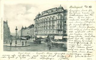 1899 Budapest XIII. Lipót körút, Vígszínház kávéház, Sturm József Pilseni sörcsarnoka és étterme. Kiadja Schmidt Edgar