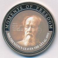 Libéria 2001. 10$ "Szabadság pillanatai - Alekszander Szolzsenyicin 1953." multicolor T:PP ujjlenyomat Liberia 2001. 10 Dollars "Moments of Freedom - Solzhenitsyn leaves the gulag 1953." multicolor C:PP fingerprint