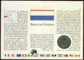 Luxembourg 1985. 7Fr "kastély" bélyeg/1972. 10Fr "Nagyherceg" fémpénz érmés borí...