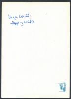 Varga László: Függöny születik, hátoldalon feliratozott fotó, 18x13 cm