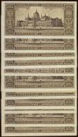 1946. 100.000.000P(15x) egymásutáni sorszámokkal előlap ferdén nyomva T:I,I-