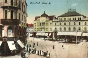 Nagyvárad, Oradea; Bémer tér, Koch Testvérek üzlete, Erdős és Grünfeld Áruház, Duna Biztosító Társaság, fogorvos / square, shops, insurance company, dentist