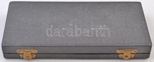 1964. "Technika háza - Esztergom" Br plakett, zománcos betéttel, gravírozott, eredeti tokb...