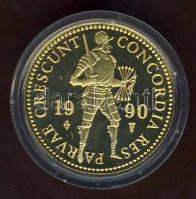 Hollandia 1990. Dukát Au 3,494g T:PP csak 17500db! tanúsítvánnyal