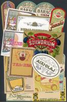 17 db vegyes italcímke(Tea-rum, Aixi-olaj, Brandy, Szilvorium, stb.)