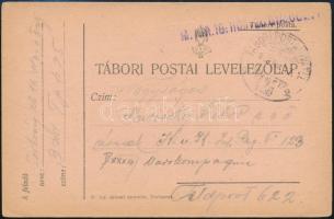 1918 Tábori posta levelezőlap / Field postcard M. KIR.16. HONVÉD GYALOG + TP 425