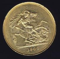 Nagy-Britannia 1902. 5Pounds Au 39,94g T:2-/3+ kicsi ph, k R! csak 8000db!