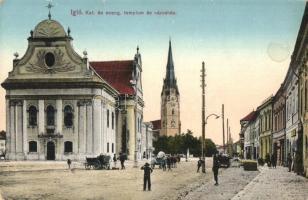 Igló, Iglau; Katolikus és evangélikus templom és városháza, Feitzinger Ede No. 702. / churches, town hall