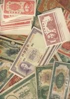 Kína nagy tétel főleg 1945 előtti bankjegyek benne igen kevés modern összesen több, mint 500db T:II,III,III/V