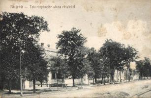 Kisjenő, Chisineu-Cris; Takarékpénztár, utcarészlet / savings bank, street (fl)