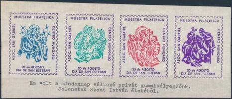 ~1960 Argentínai magyar bélyegkiállítás cserélhető betétes alkalmi bélyegzése
