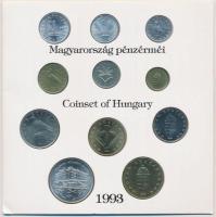 1993. 10f-100Ft 11xklf db + 200Ft Ag "MNB" dísztokos szettben T:BU