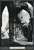A zsámbéki templom romja, kartonra kasírozott fotó, 22x17 cm