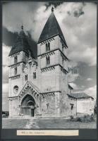 A jáki templom, kartonra kasírozott fotó, 22x17 cm