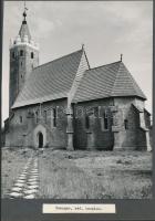 Csenger, református templom, kartonra kasírozott fotó, 22x17 cm