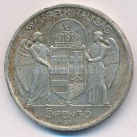 1939. 5P Ag "Horthy balra" T:2 ph., kis patina
Adamo P8.2